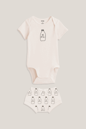 Conjunto de Body para Bebê - Curto Unissex - Oh Milk
