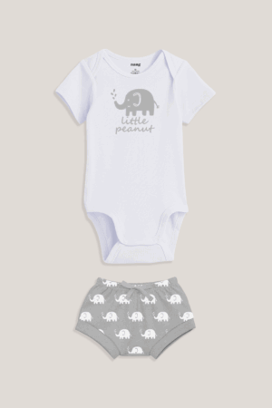 Conjunto de Body para Bebê - Curto Unissex - Little Peanut