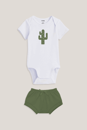 Conjunto de Body para Bebê - Curto Unissex - Cacto