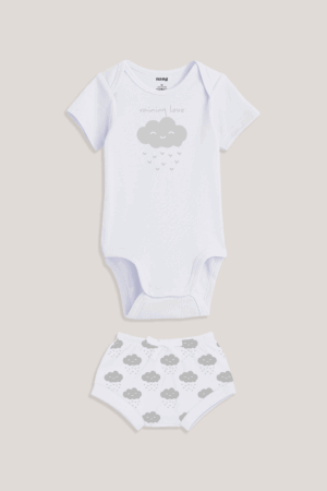 Conjunto de Body para Bebê - Curto Feminino - Raining Love
