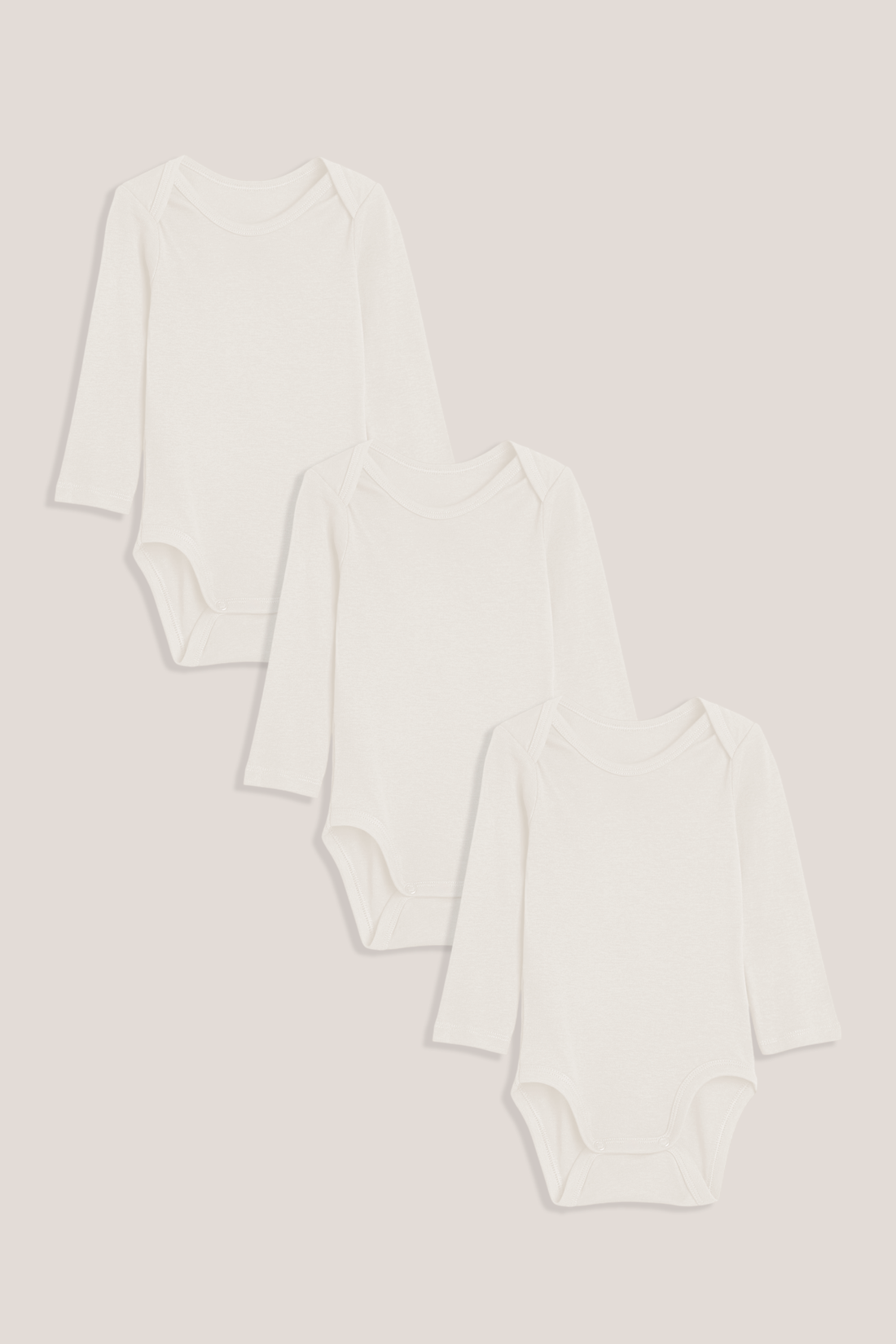 Kit Body Bebê Longo Liso - Off White