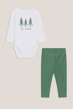 Conjunto de Body para Bebê - Longo Unissex - Ar Livre