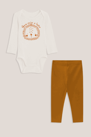 Conjunto de Body para Bebê - Longo Unissex - Que Ruja o Leão